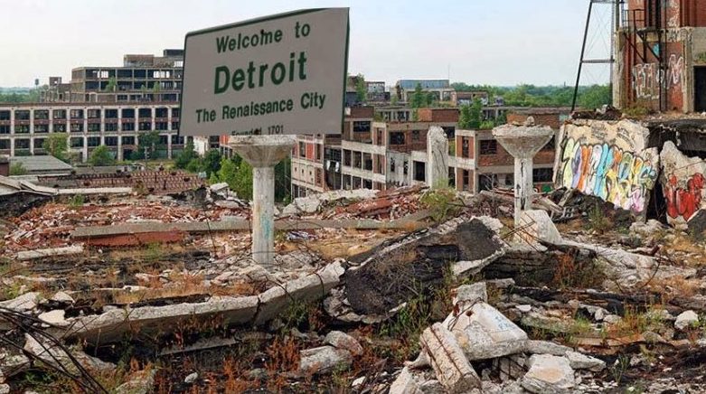 Abandoned buildings in Detroit